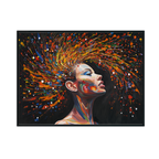 Colorful Abstract Female Portrait Oil Painting #M3782