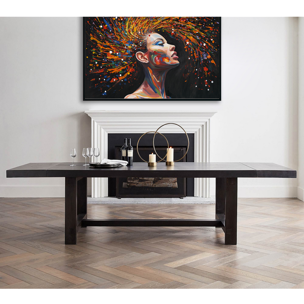 Colorful Abstract Female Portrait Oil Painting #M3782