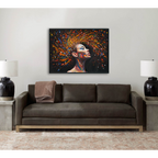 Colorful Abstract Female Portrait Oil Painting #M3782