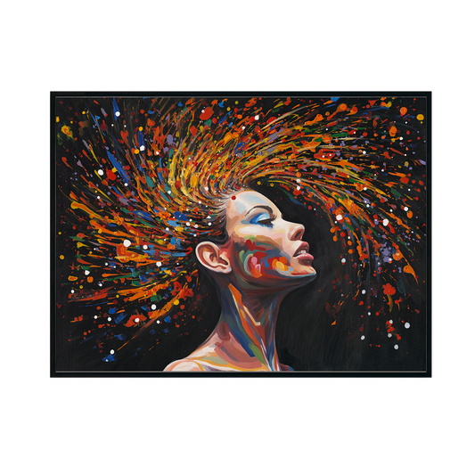 Color Burst Abstract Woman Portrait #M3782
