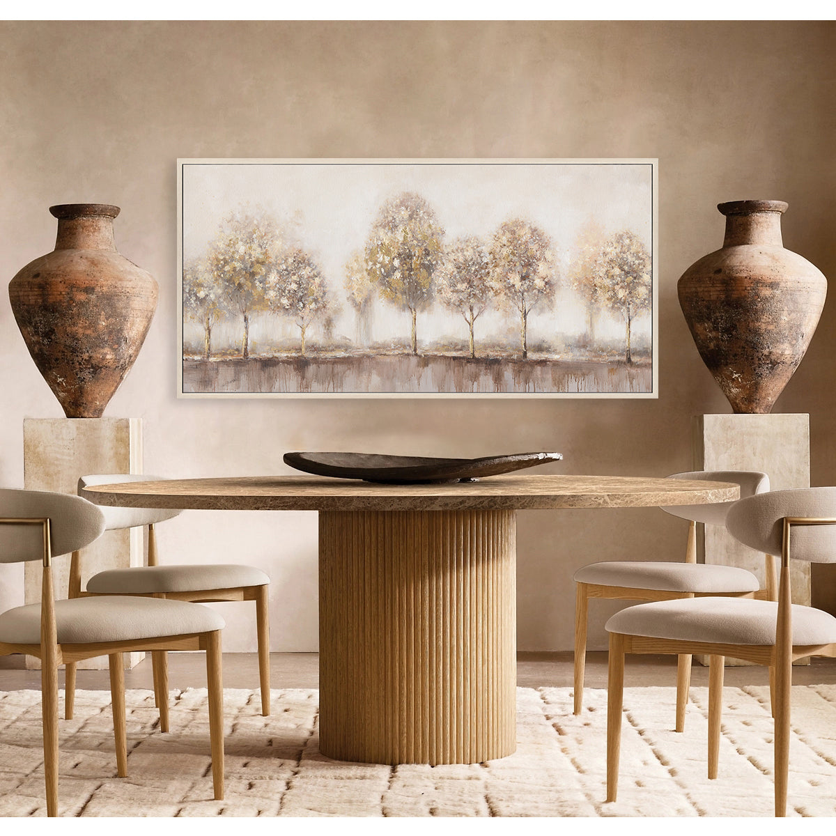 Modern Minimalist Abstract Trees Oil Painting #M4574