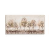 Golden Mist Abstract Tree Painting #M4574