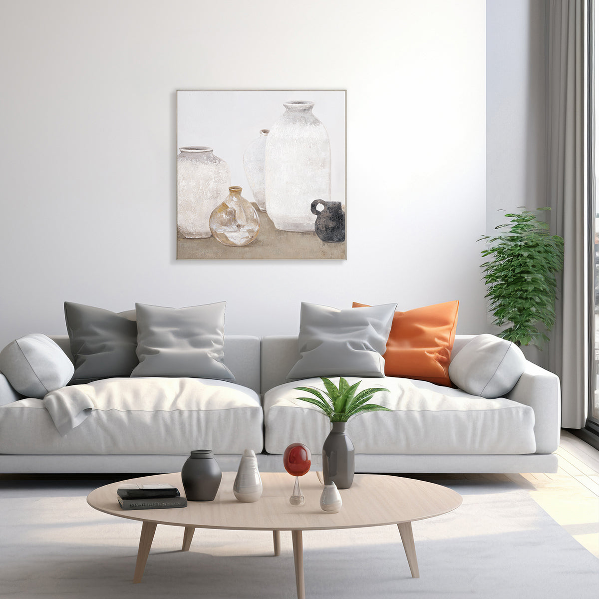 Earthen Harmony Minimalist Still Life Painting #M4592