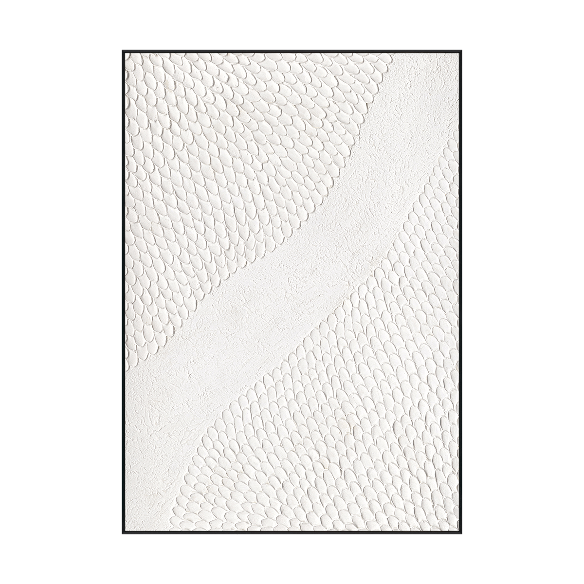 Feather Scales White Textured Abstract #M4669