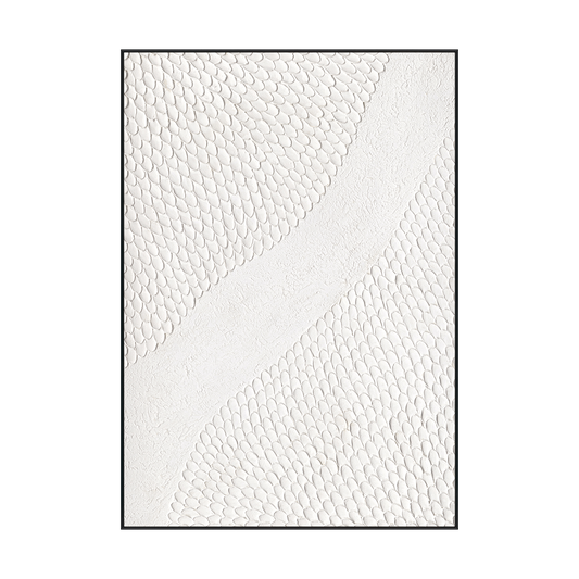 Feather Scales White Textured Abstract #M4669