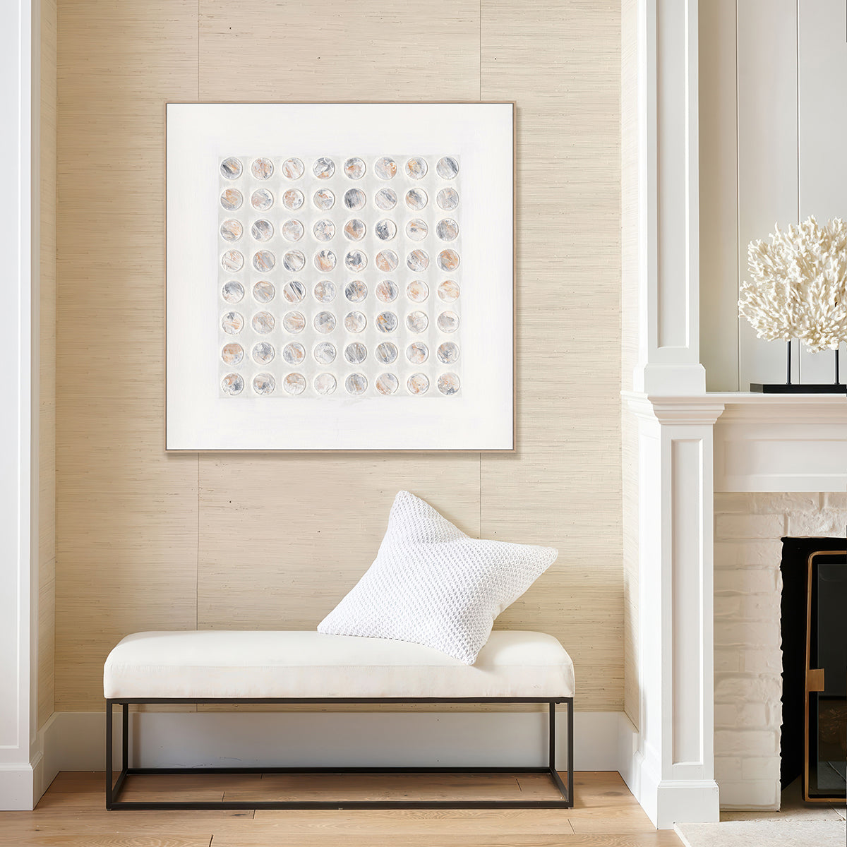 Phantom Circles Geometric Textured Abstract #M4671