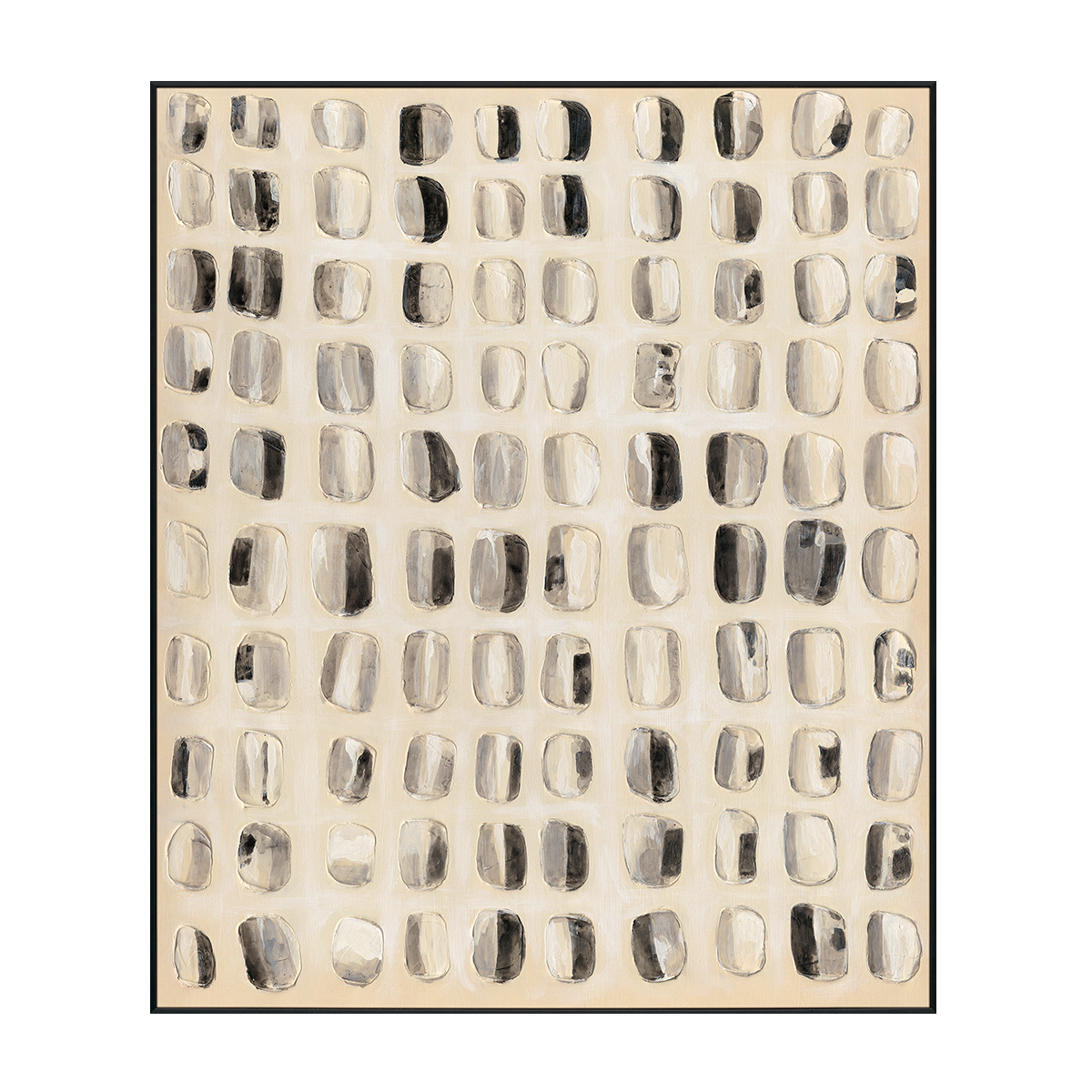 Symphony in Monochrome Modern Abstract Painting #M4674