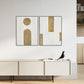 Golden Resonance Minimalist Geometric Painting #M4677