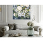 Blooming Elegance White Floral Painting #M4724