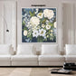 Blooming Elegance White Floral Painting #M4724