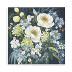 Serene white flowers on canvas #M4725