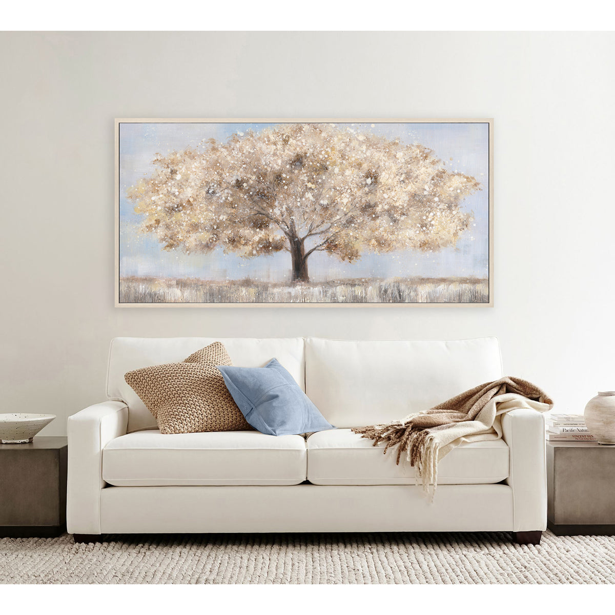 Minimalist Elegant Lone Tree Oil Painting #M4736