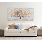 Golden Horizon Landscape Tree Painting #M4736