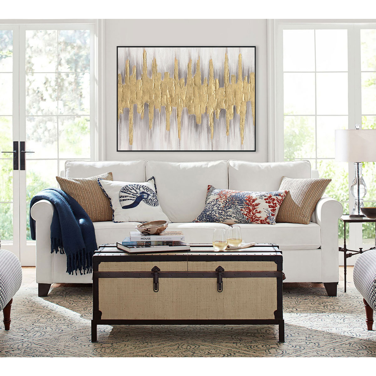 Golden Pulse Textured Abstract Painting #M4737