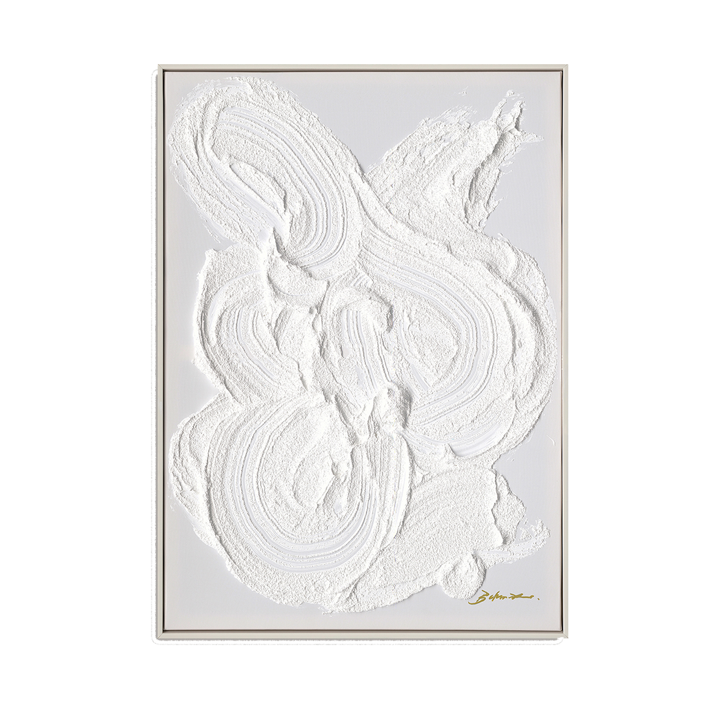 White Texture Abstract Minimalist Painting #M5008