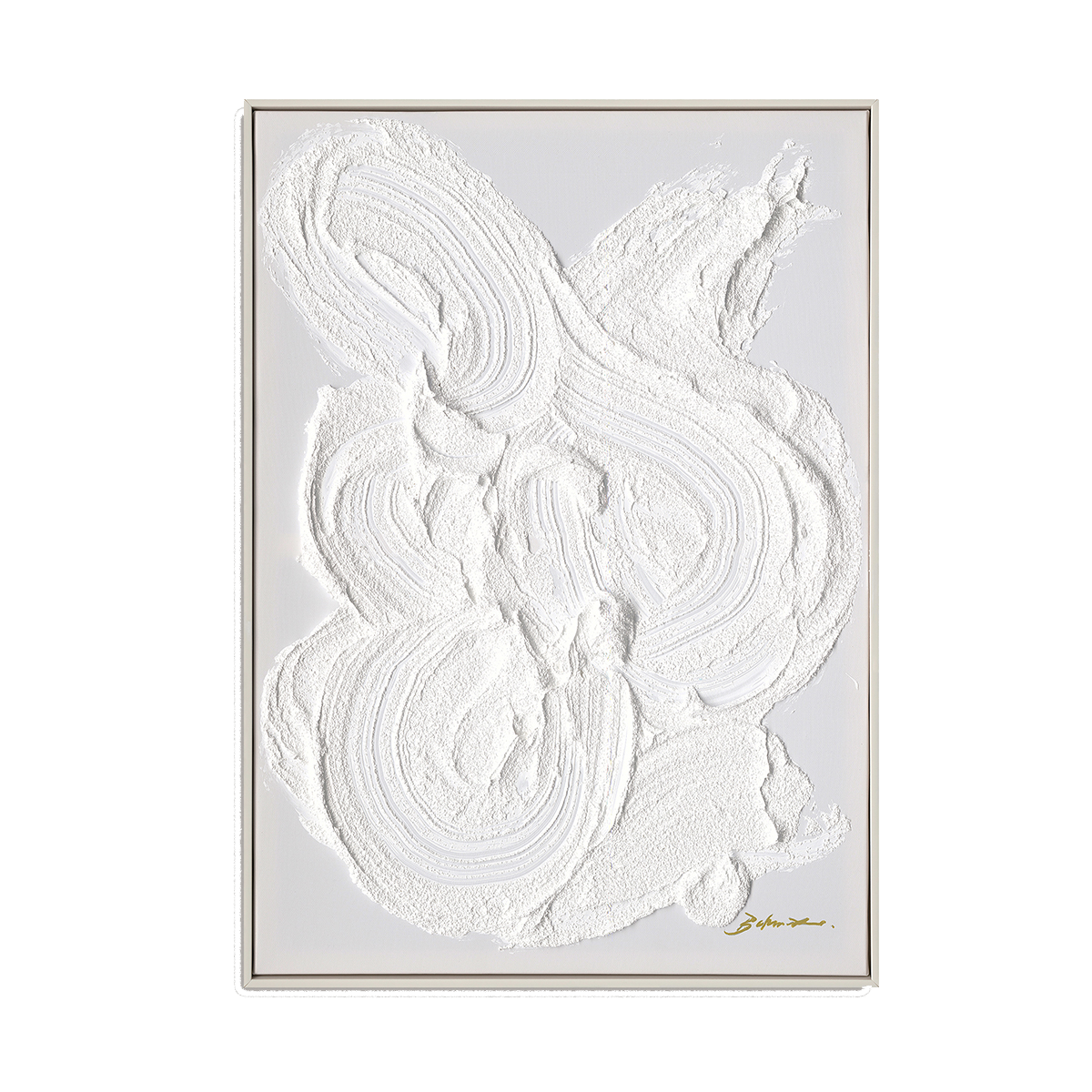 White Textured Abstract Art Painting #M5008
