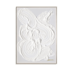 White Texture Abstract Minimalist Painting #M5008