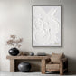 White Texture Abstract Minimalist Painting #M5008
