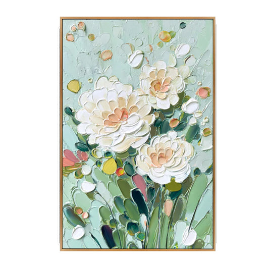 Mint Blossom Serenity Floral Painting