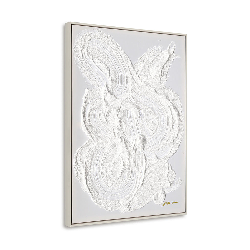 White Textured Abstract Art Painting #M5008