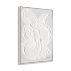 White Textured Abstract Art Painting #M5008