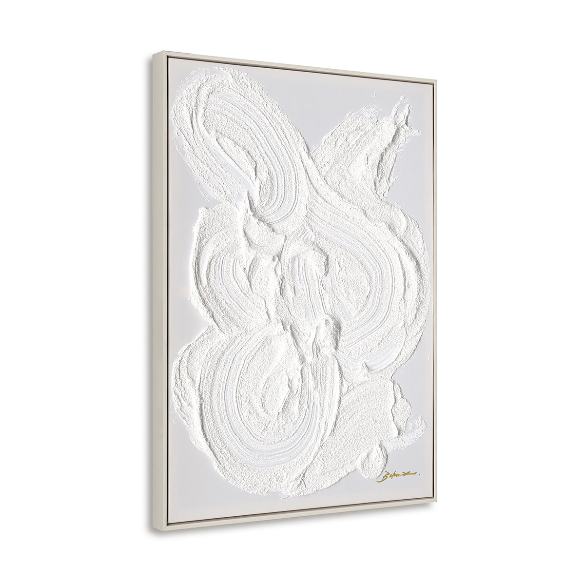White Textured Abstract Art Painting #M5008