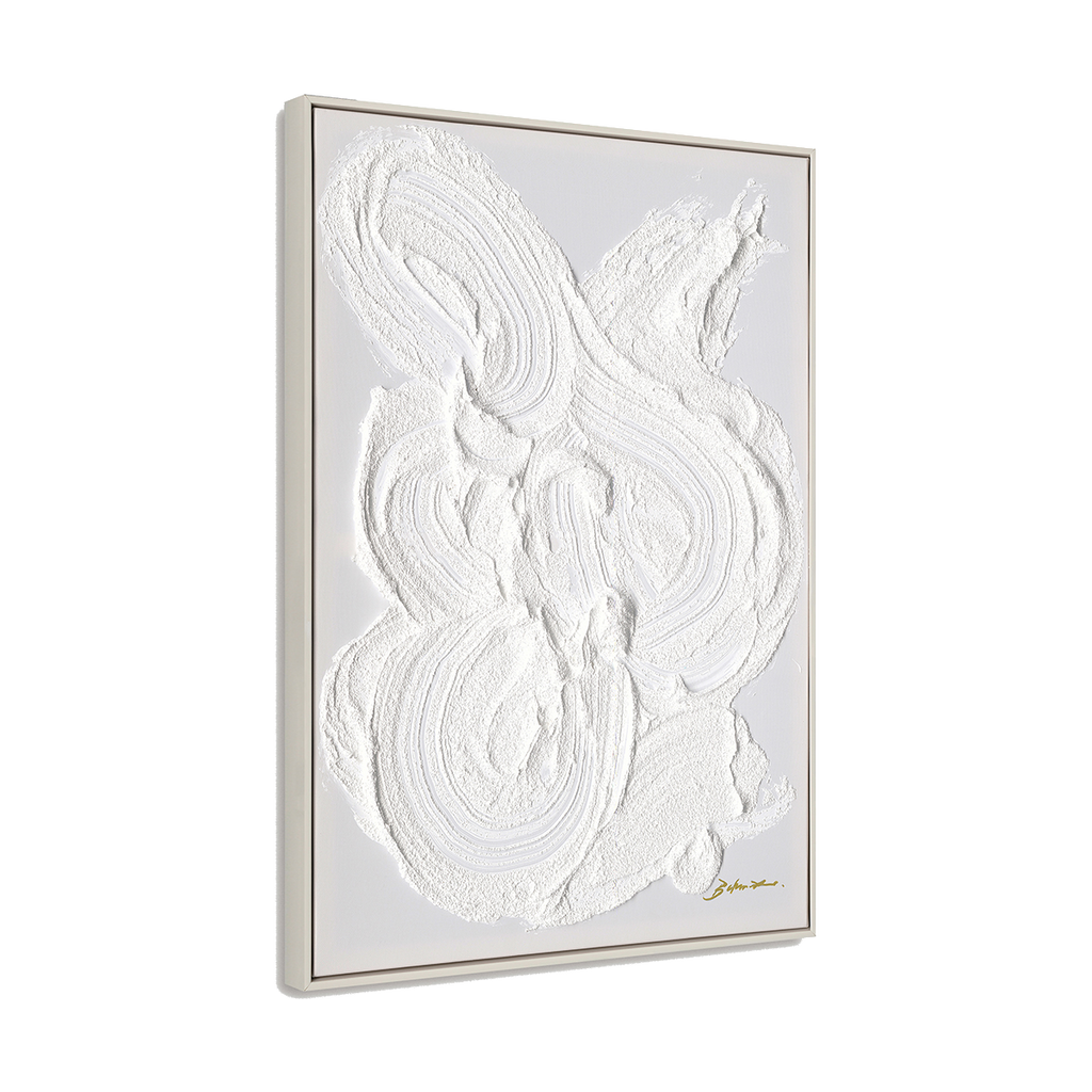 White Texture Abstract Minimalist Painting #M5008