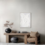 White Textured Abstract Art Painting #M5008