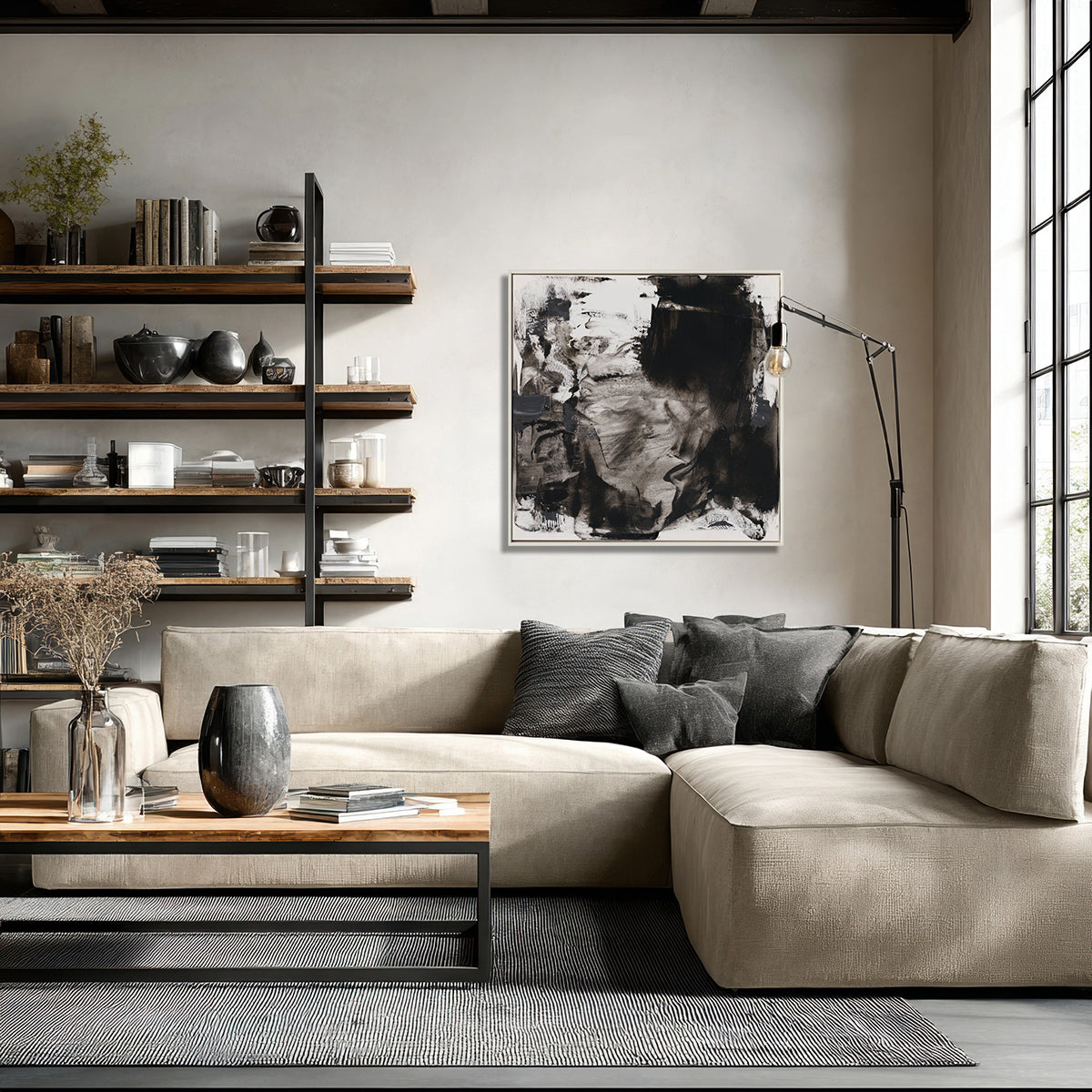 Modern Black And White Wall Art #M5514