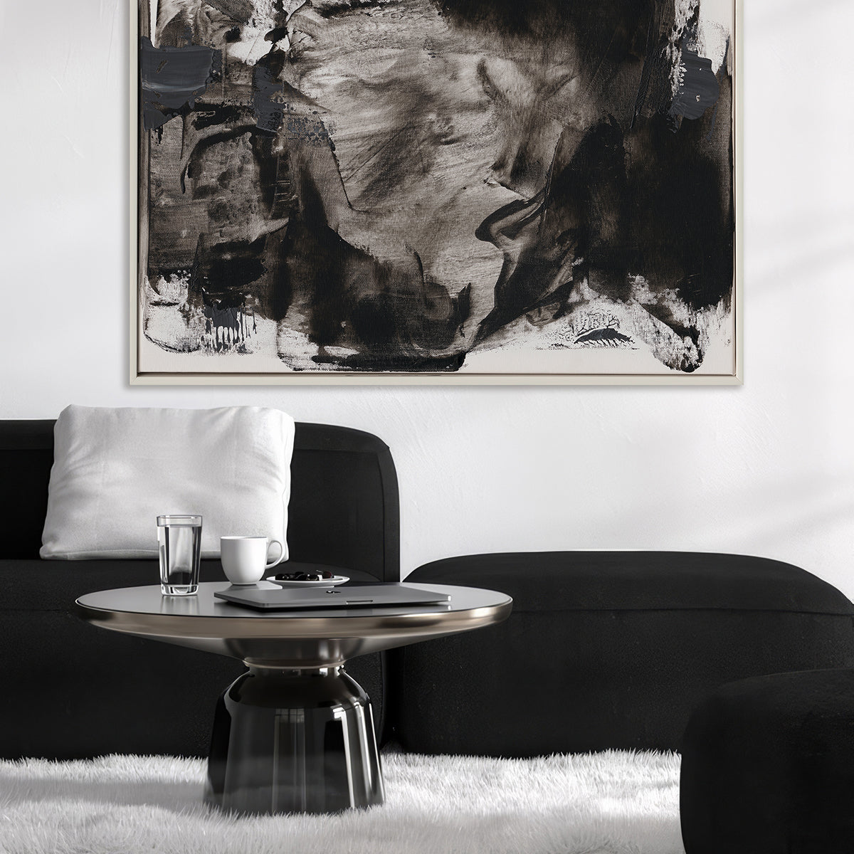 Modern Black And White Wall Art #M5514