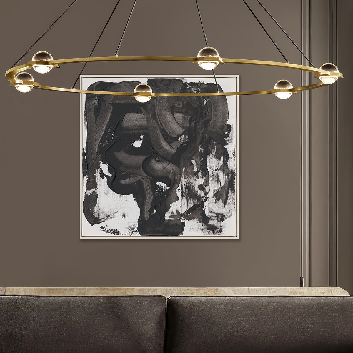 Black and White Textured Wall Art #M5515