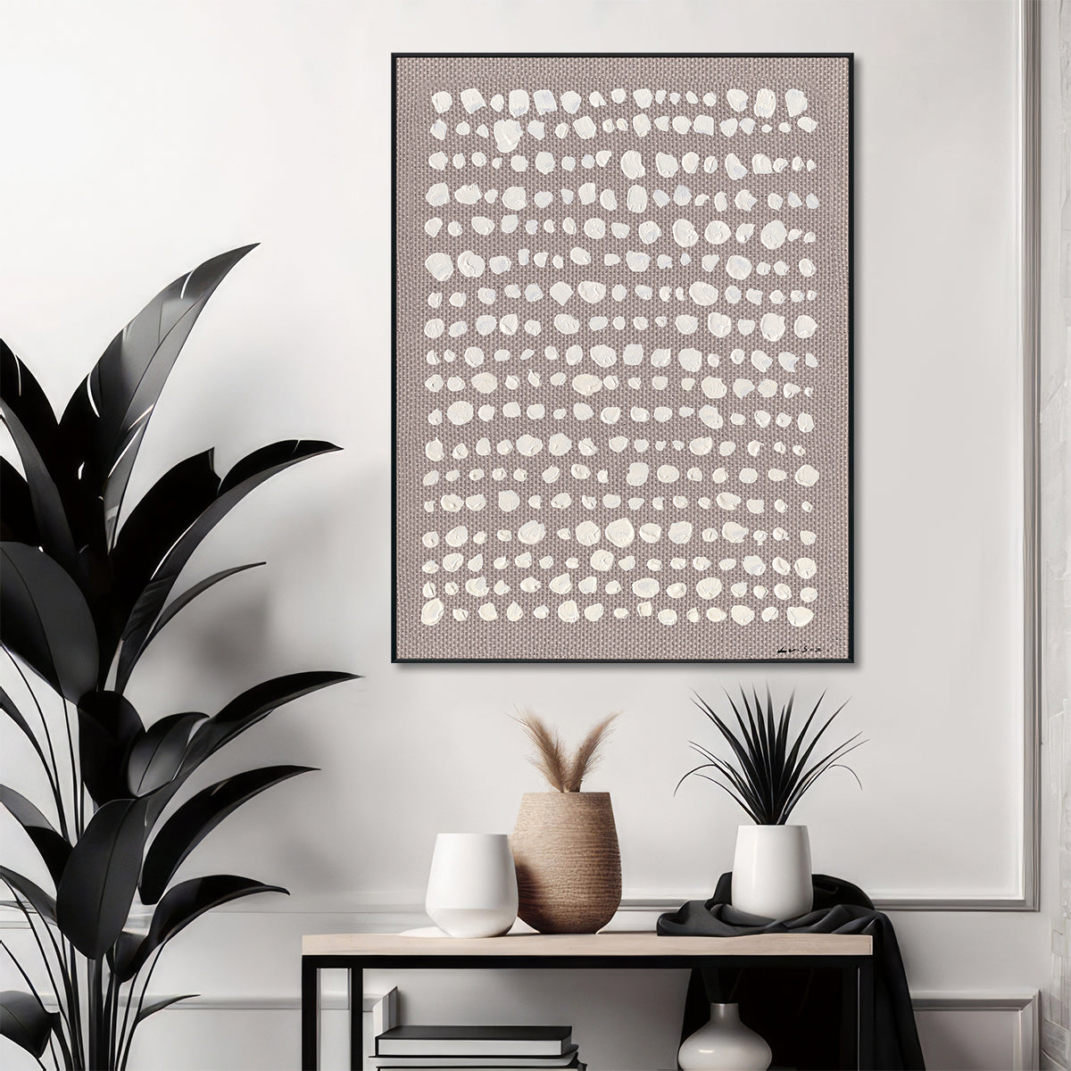 Field of White Dots Minimal Abstract Texture #M5680-3