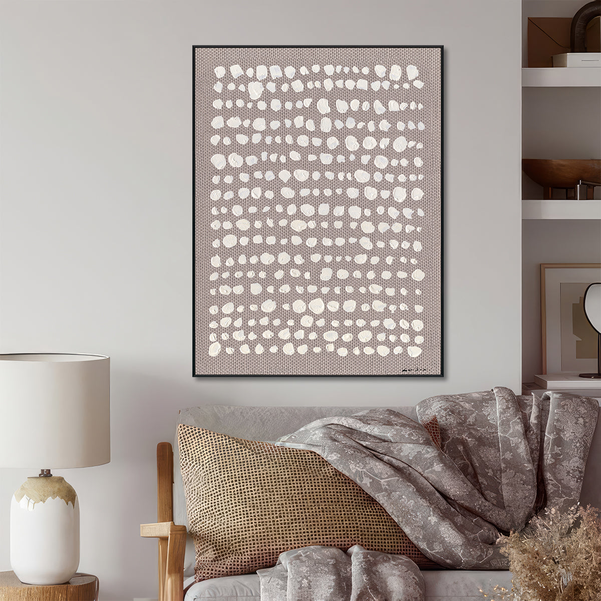 Field of White Dots Minimal Abstract Texture #M5680-3