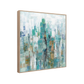 Emerald Mist Abstract Cityscape Painting #M5783