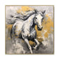 Golden Gallop White Horse Painting