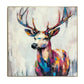Vivid Spectrum Deer Painting
