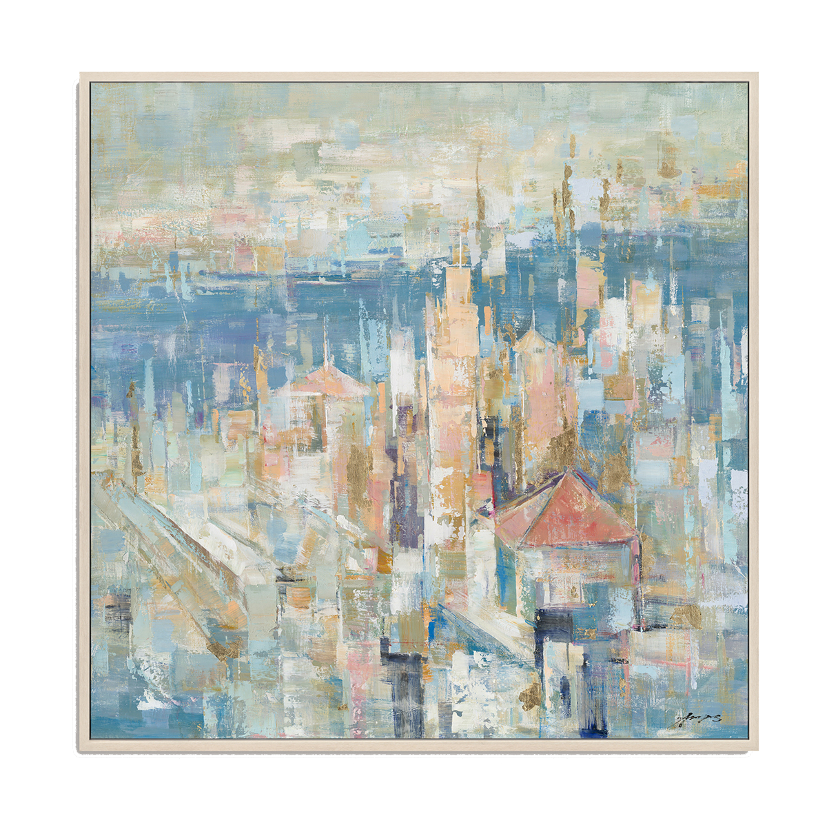 Abstract Cityscape Oil Painting #M5785