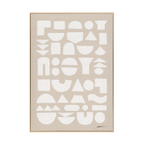 White Forms Geometric Abstract #M5853