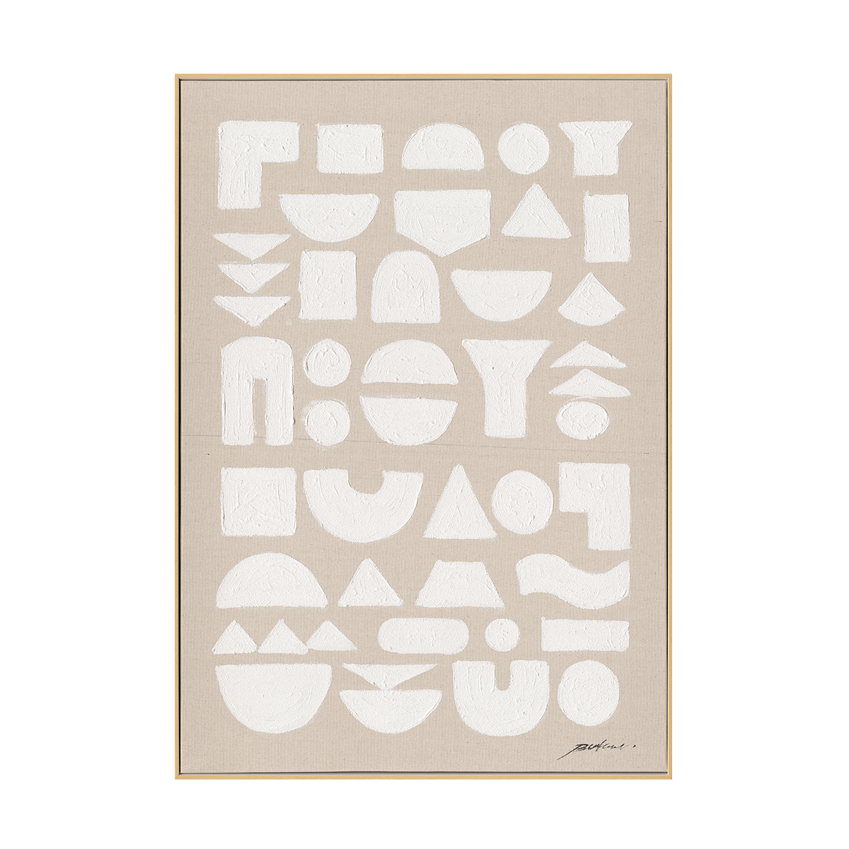 White Forms Geometric Abstract #M5853