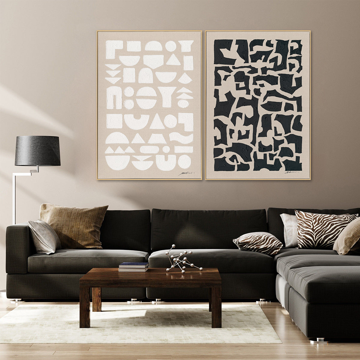 White Forms Geometric Abstract #M5853