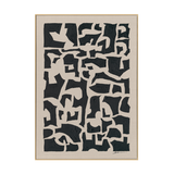 Black Rhythm Abstract Textured Art #M5854