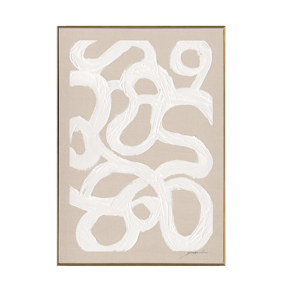 White Flow Minimal Abstract Art #M5856