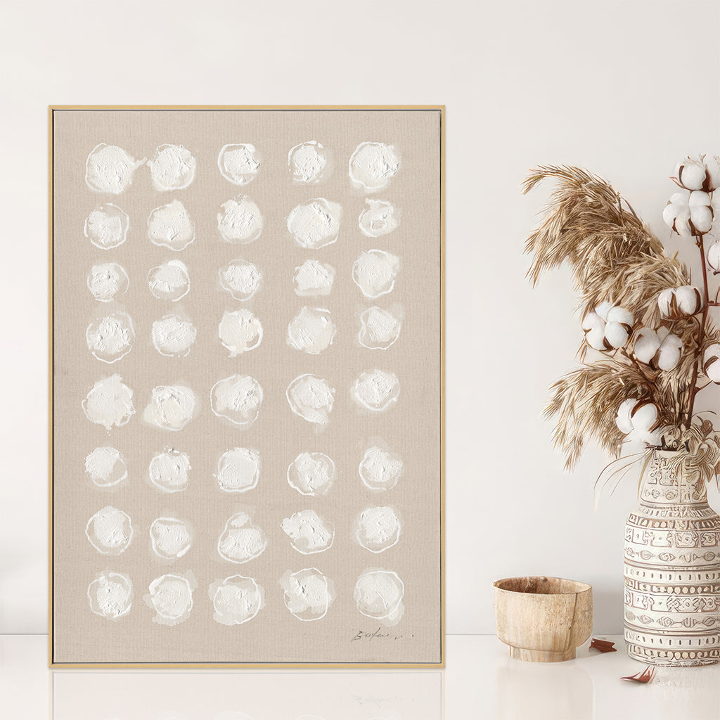 White Shadows Minimal Dot Abstract #M5857