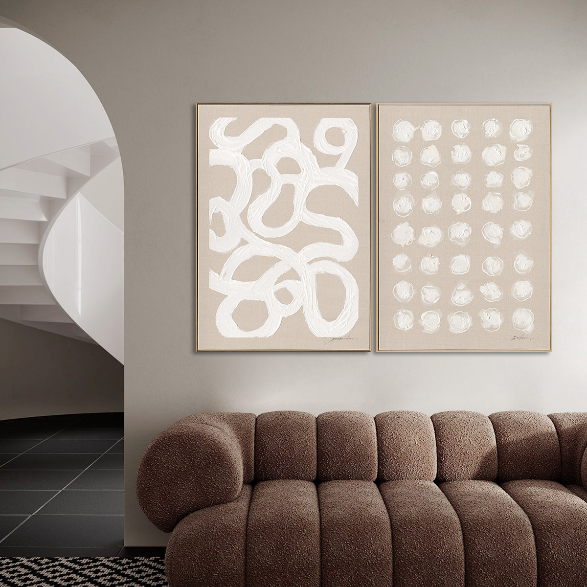 White Shadows Minimal Dot Abstract #M5857