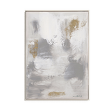 Golden Drift Neutral Abstract Canvas #M5896