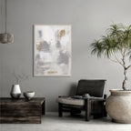 Golden Drift Neutral Abstract Canvas #M5896