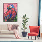 Crimson Glow Parrot Painting #M6018