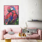 Crimson Glow Parrot Painting #M6018