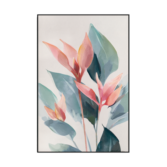 Dawn Leaves Tropical Floral Painting #M6053