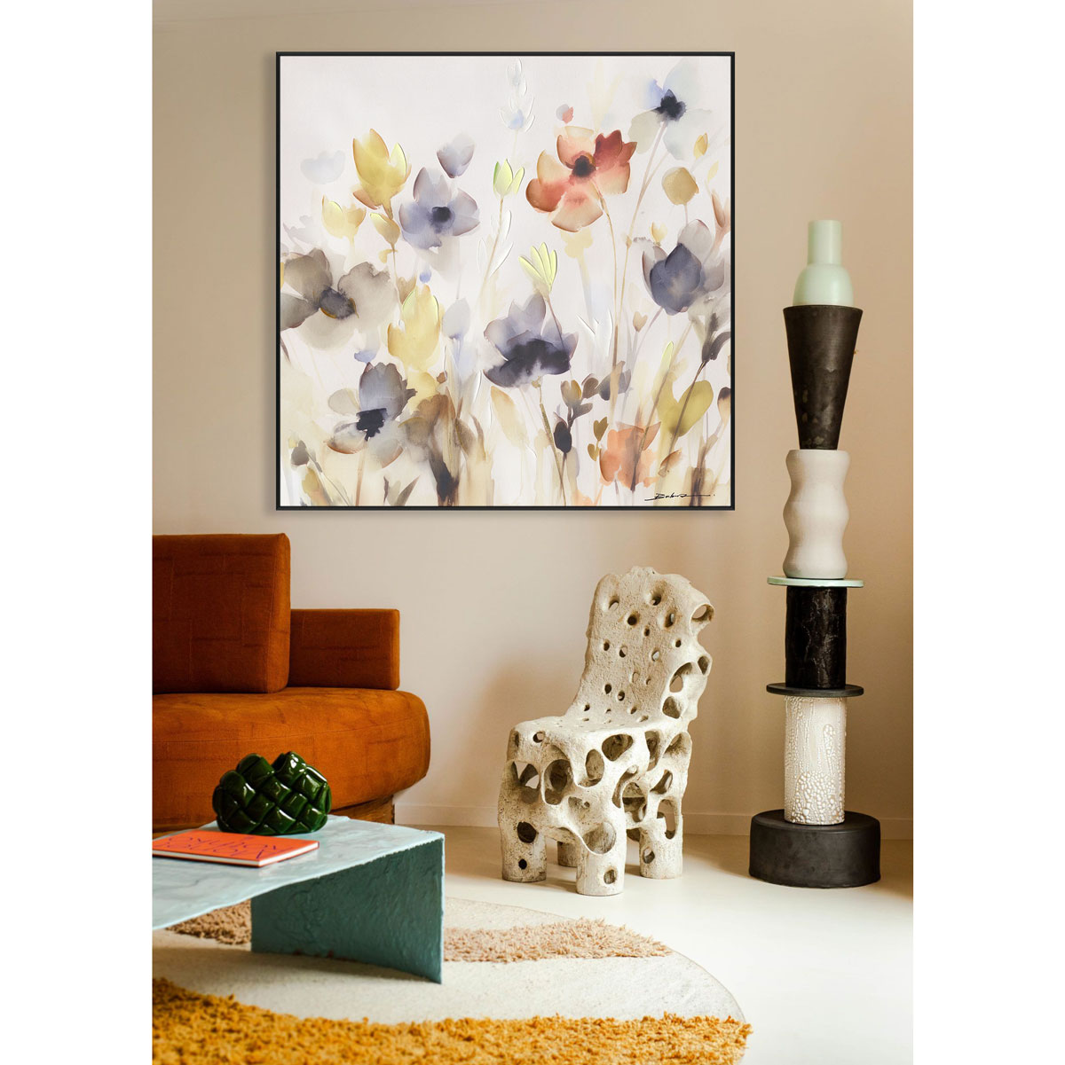 Dancing Petals Abstract Floral Art #M6077